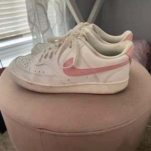 NIKE court vision pink shoes